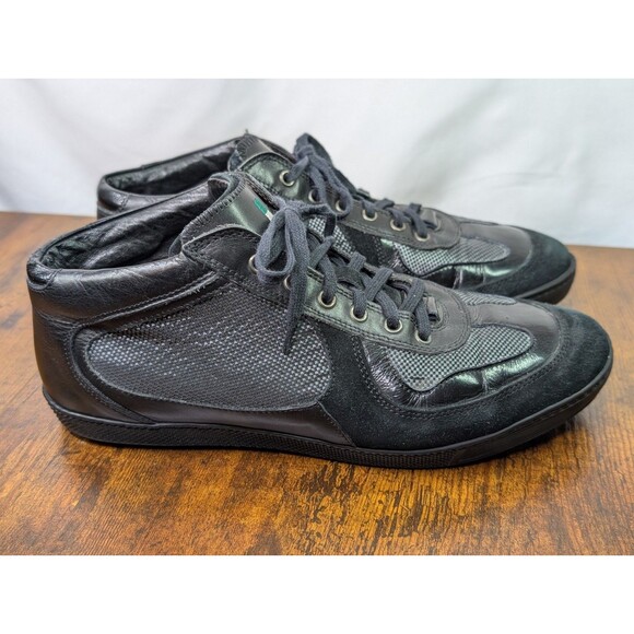 BACCO BUCCI Mens Leather/Suede Lace Up European Ankle Sneaker Italy Black 10.5 main image 11
